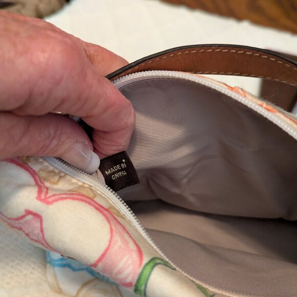 Coach Colorful Scribble Hamptons Weekend Top Handle Pouch Mini Small Baguette - Picture 10 of 10